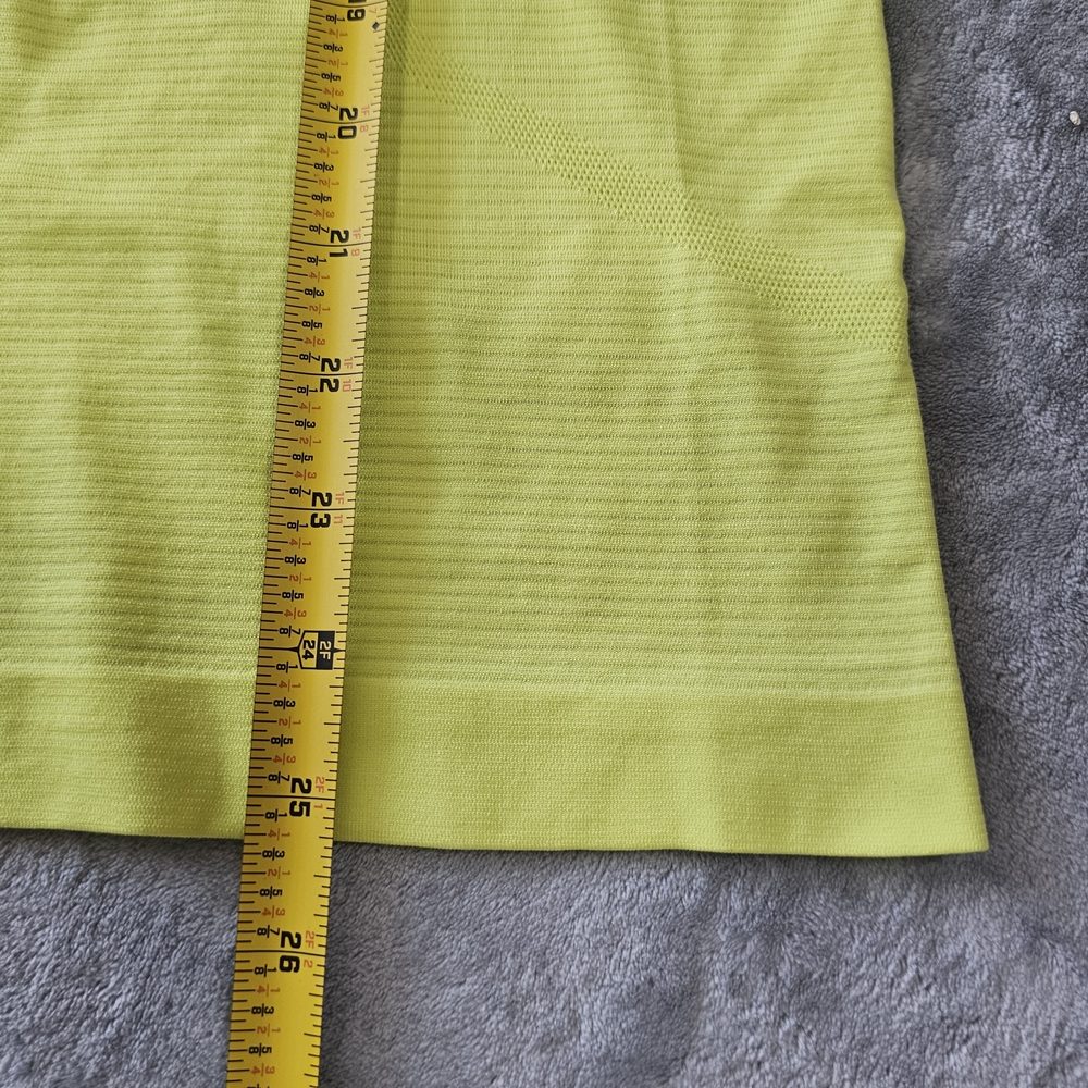 lululemon athletica Neon Yellow and Coral Ribbed Racerback Tank Tops - Picture 16 of 16